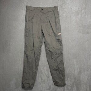 AIR COMMAND Mens Cargo Pants 36L Gray Casual Outdoor Utility Pockets Zip Ankle